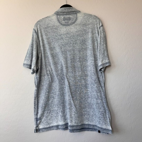 Johnnie-O Large Washed Faded Blue Short Sleeve Polo Shirt - Picture 2 of 5